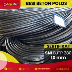 Besi Beton Polos Merek PERKASA SNI TP / TS 280 10 mm x 12 Meter